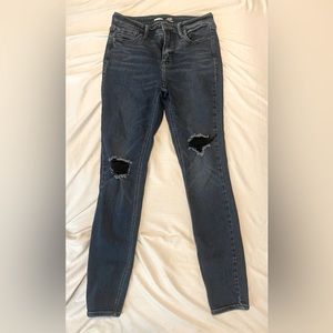 Old Navy Slightly distressed rockstar super skinny high rise jeans